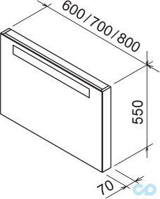 креслення Дзеркало Ravak Classic 700 X000000353