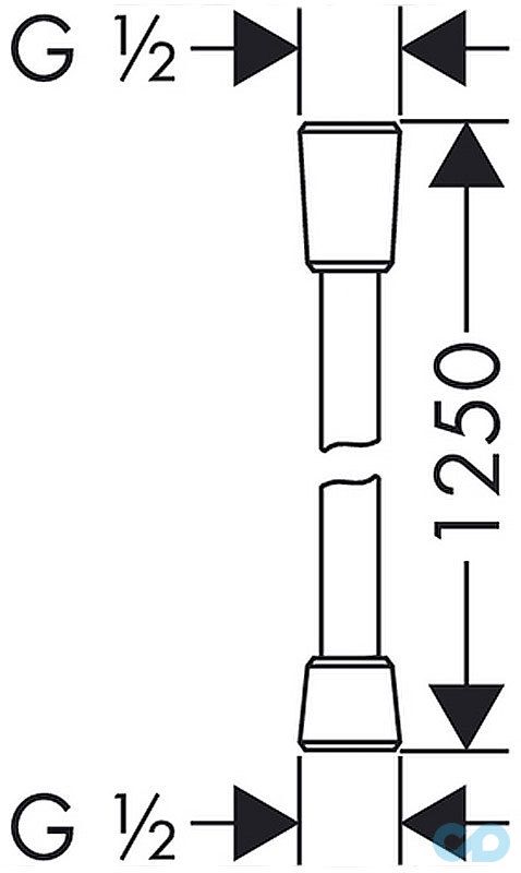 Гігієнічний душ Hansgrohe 71068111 (комплект) технічна схема 3
