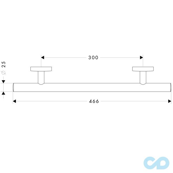чертеж Полотенцедержатель Hansgrohe Logis 40513820