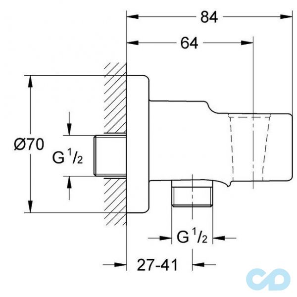 Душевая система Grohe Grohtherm SmartControl Cube 34614SC3 техническая схема 5