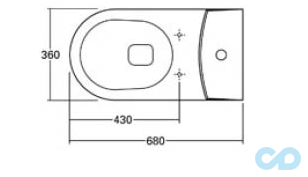 чертеж Унитаз-компакт Kolo Quattro K63200