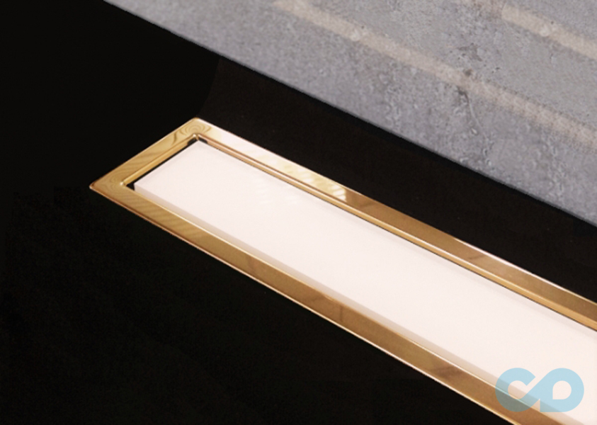 Дренажный канал Pestan Confluo Premium White Glass Gold Line 450 мм 13100089