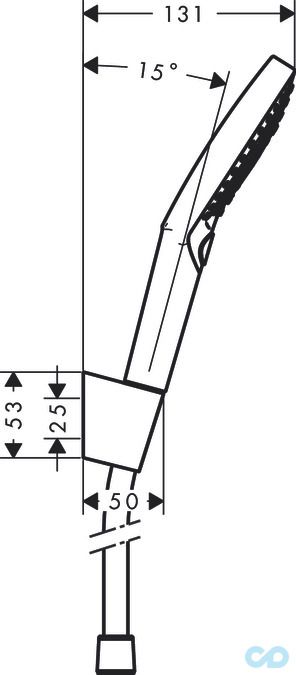 технічна схема Душова система Grohe Essence з душовим гарнітуром 2405800S