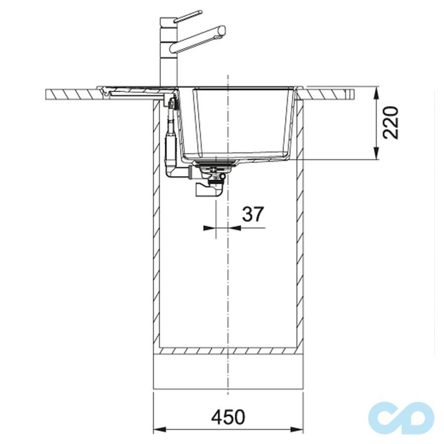 техническая схема Кухонная мойка Franke UBG 611-62 114.0574.950