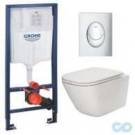 Інсталяція Grohe Rapid SL 39503000 c підвісним унітазом Roca Gap A34H470000 (оновлена ​​клавіша змиву