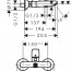техническая схема Набор смесителей для ванны Hansgrohe Logis 1082019