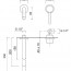 чертеж Настенный смеситель для раковины Giulini Futuro 6520-25