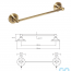 чертеж Держатель полотенца Bemeta Retro 144104017 бронза