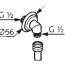 чертеж Угловое соединение для шланга Kludi Adlon 1210105-00 хром