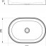 чертеж Накладная раковина Ravak Ceramic Slim O XJX01155001