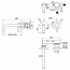 чертеж Настенный смеситель для раковины Paffoni Light LIG 103 CR 70