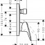 Душевая система скрытого монтажа Hansgrohe Crometta-Logis 72640000 техническая схема 4