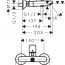техническая схема Набор смесителей для ванны 3 в 1 Hansgrohe Logis 10002019