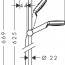 Набор смесителей для душа 3 в 1 Hansgrohe Logis 10012019 техническая схема 2