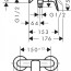 техническая схема Набор смесителей для душа 3 в 1 Hansgrohe Logis 10012019
