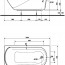 чертеж Акриловая ванна Kolo Comfort 150 x 75 XWP3050000