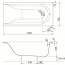 чертеж Акриловая ванна Kolo Mirra 140x70 см XWP3340001