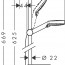 Набор смесителей для душа Hansgrohe Logis Loop 1072019 техническая схема 2