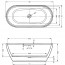 чертеж Отдельностоящая ванна Riho Inspire 160 x 75 см BD1000500000000