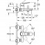 техническая схема Набор смесителей для ванны и кухни Grohe BauLoop 4в1 123225MK