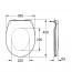 Комплект: Інсталяція Grohe Rapid SL 4в1 + Унітаз підвісний Grohe Bau Ceramic 39586000 технічна схема 2