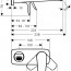 чертеж Настенный смеситель для раковины Hansgrohe Talis E 71734670