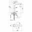 чертеж Высокий смеситель для раковины Q-tap Flaja QTFLA1010H102C