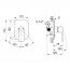 креслення Змішувач прихованого монтажу для ванни Q-tap ​​Flaja QTFLA6210102NDC