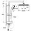 креслення Душова система Grohe Tempesta Cosmopolitan System 26675000 з круглим верхнім душем