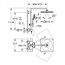 чертеж Душевая система с термостатом для настенного монтажа Grohe Rainshower Smartactive Cube 310 26649000