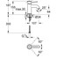 Набор смесителей для ванны Grohe BauClassic 123867S техническая схема 4