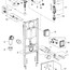 техническая схема Комплект инсталляции для унитаза 4в1 Grohe Rapid SL 3884400A