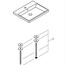 техническая схема Встраиваемая раковина Grohe Cube 3947900H 