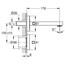 техническая схема Настенный смеситель для раковины Grohe Eurocube E 36442000