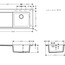 чертеж Мойка для кухни hansgrohe S51 S514-F450, 43314170 с сушилкой слева