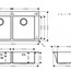 чертеж Мойка для кухни hansgrohe S71 S712-F765, 43311800