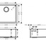 чертеж Мойка для кухни hansgrohe S71 S719-U450, 43426800