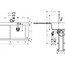 чертеж Кухонный комплект Hansgrohe C51-F450-03, 43214000 с сушилкой слева