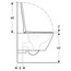 техническая схема Инсталляция Geberit Duofix с чашей унитаза Smyle Square Rimfree 500.683.00.2+458.126.00.1