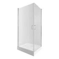 Душова кабіна Qtap Gemini Clear 100x80 см на дрібному піддоні Unisquare GEMCRM1018RC6UNIR301815
