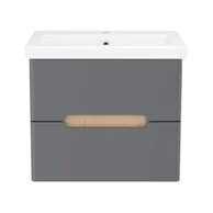 Тумба підвісна Volle Solo 60 см з умивальником 1910.306009 антрацит