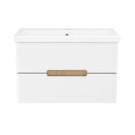 Тумба підвісна Volle Solo 80 см з умивальником 1910.308007 бланко