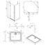 чертеж Душевая кабина Qtap Capricorn Clear 100x80 см на мелком поддоне Unirect CAPCRM1018RC6UNIR301815