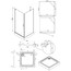 чертеж Душевая кабина Qtap Aquarius Clear 90x90 см на мелком поддоне Unisquare AQUACRM1099SC6UNIS309915