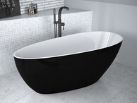 Ванная отдельностоящая Besco Goya Black&White 160х68 см NAVARA33544