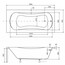 чертеж Ванна акриловая Besco Aria Plus 160х70 см NAVARA03066