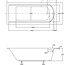 чертеж Ванна акриловая Besco Shea Slim 160х70 см NAVARA39159