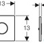 технічна схема Клавіша змиву для пісуара Geberit Sigma10 116.025.SN.1