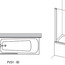 чертеж Шторка для ванны Ravak Pivot PVS1-80 алюминий transparent 79840C00Z1
