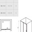 чертеж Душевые двери Ravak Matrix MSD2-100 R белый transparent 0WPA0100Z1